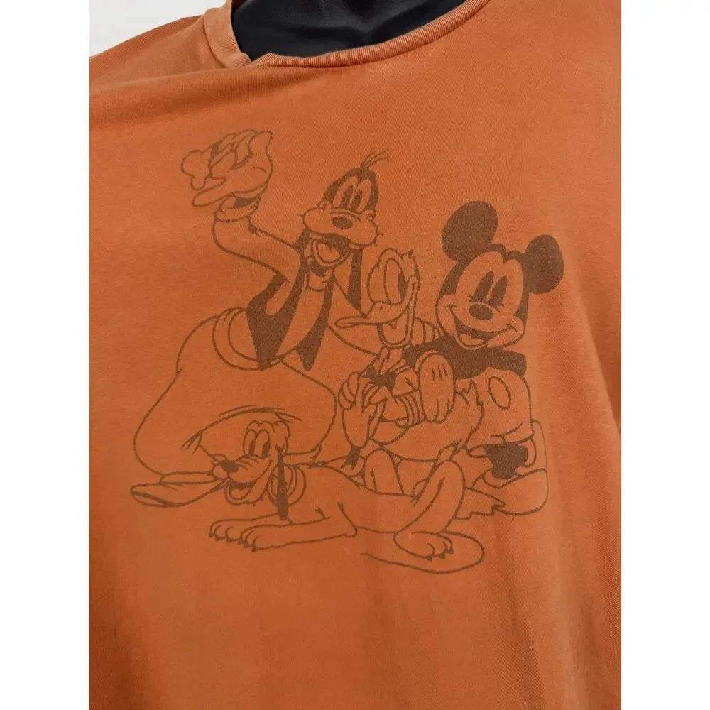 American Eagle Womens Orange Disney Graphic T Shirt Small Comfort Relaxed Casual - Picture 4 of 8